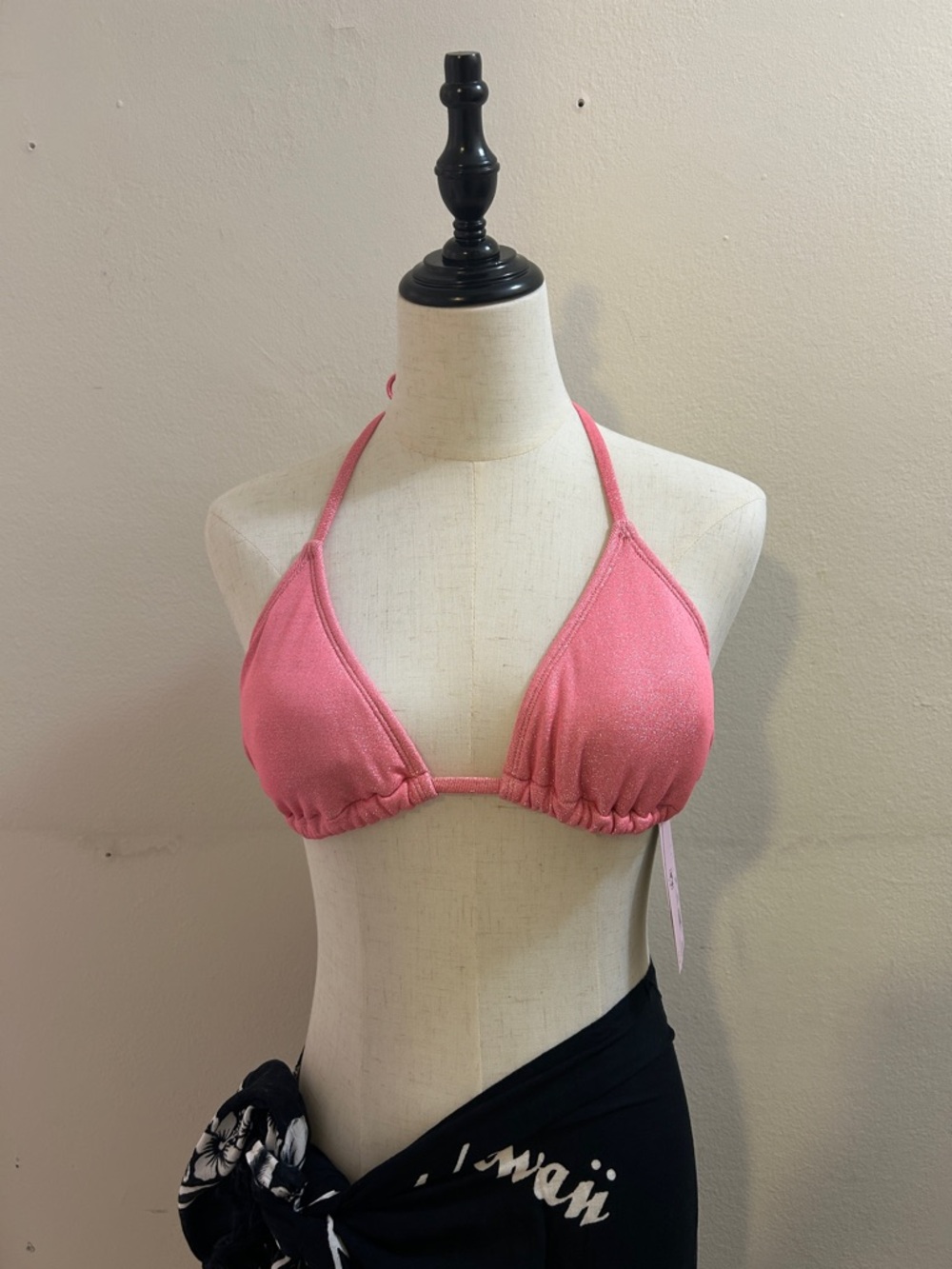 wild fable Pink Shimmer Triangle Bikini Top